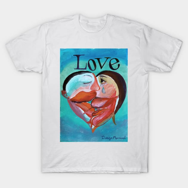 kiss in love T-Shirt by diegomanuel